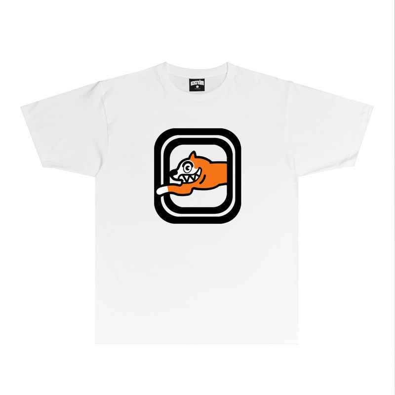 Ice Cream Running Dog T Shirt Loose Printed Audio Rap T-shirt
