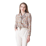 Coachella Music Festival Outfits Vintage Floral Silk Shirt for Women Spring