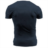 Man T Shirt Summer Spot Slim Cotton Blue Sports Youth T-shirt