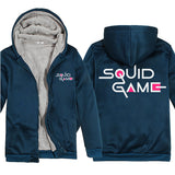 Squid Game Costume Pattern Printed Men's and Women's Loose Thick Zipper Hooded Sweater
