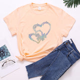 Valentine's Day T Shirt Short-Sleeved T-shirt Summer plus Size Top