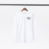 Gallery Dept T Shitrs Vintage Letter Print round Neck Long Sleeve T-shirt