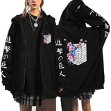 Anime Hoddies Anime Attack on Titan Zipper Sweater Leisure Sports Sweater Coat
