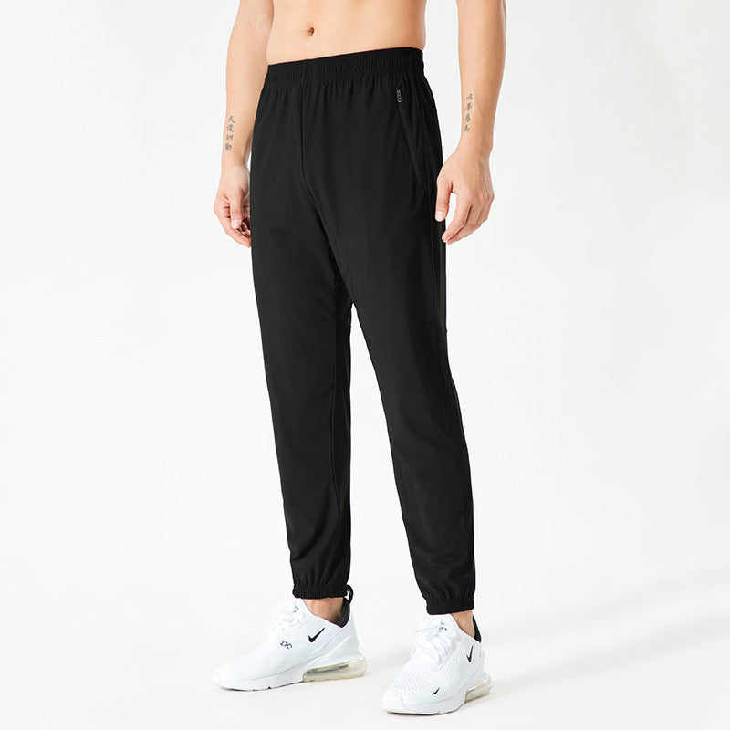 Sweat Wicking Pants Ice Silk Leggings Loose Tappered Sports