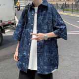 Men's Shirts Cartoon Short Sleeve Shirt Loose