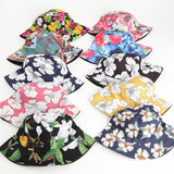 Bucket Hat Fishing Cap Cotton Print Fisherman Hat Female Sun-Proof Bucket Hat Fashion Sun Hat