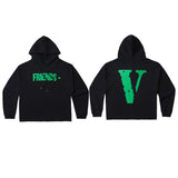 Vlone Hoodie Sweater Men'S Large V Coat Women'S Hooded