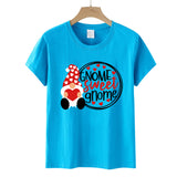 Valentine's Day T Shirts Couples Letter Heart Printing Women's Pullover T-shirt