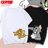Tom And Jerry T Shirt Cat And Mouse Loose Half Sleeve