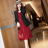Interview Suit Women's Spring and Autumn Women's Slim Fit Skirt Two-Piece Dress