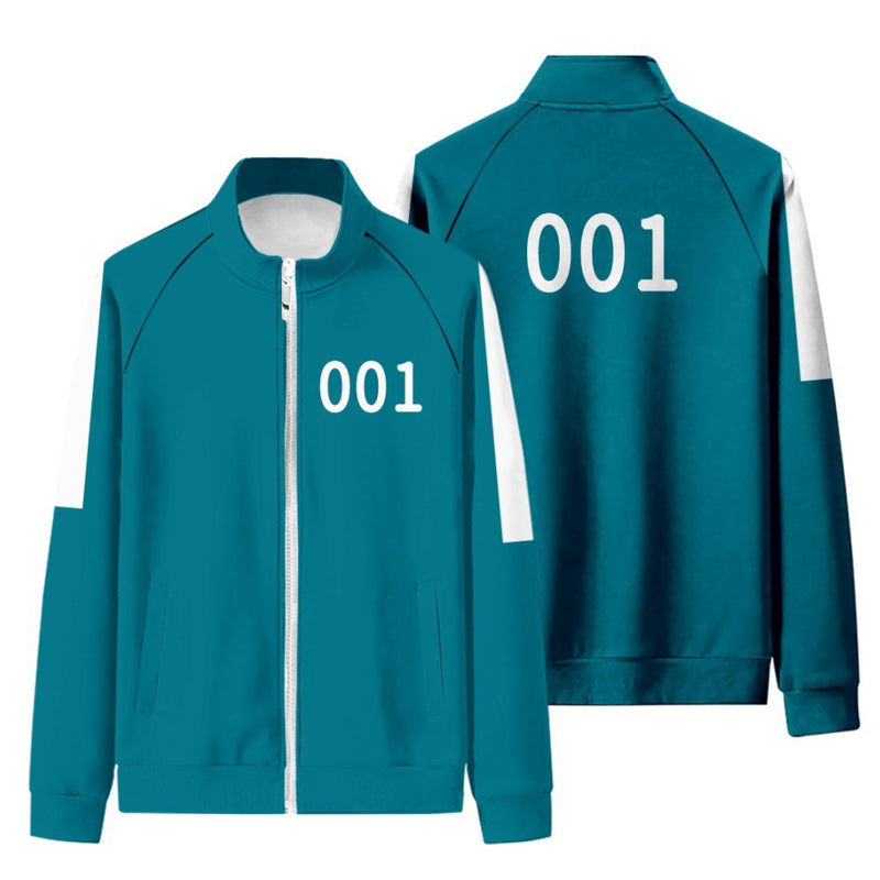 Squid Game Costume Squid Game Jacket Sportswear Jeans for Autumn Children's Zipper Sweater