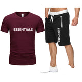 Fog Fear Of God T Shirt & Shorts 2 Piece Set Men'S Summer T-Shirt Sports Short Sleeve Casual