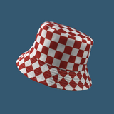 Vintage Check Bucket Hat Black and White Plaid Chessboard Plaid