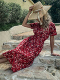 Nine Britton Dress Red Small Floral Dress