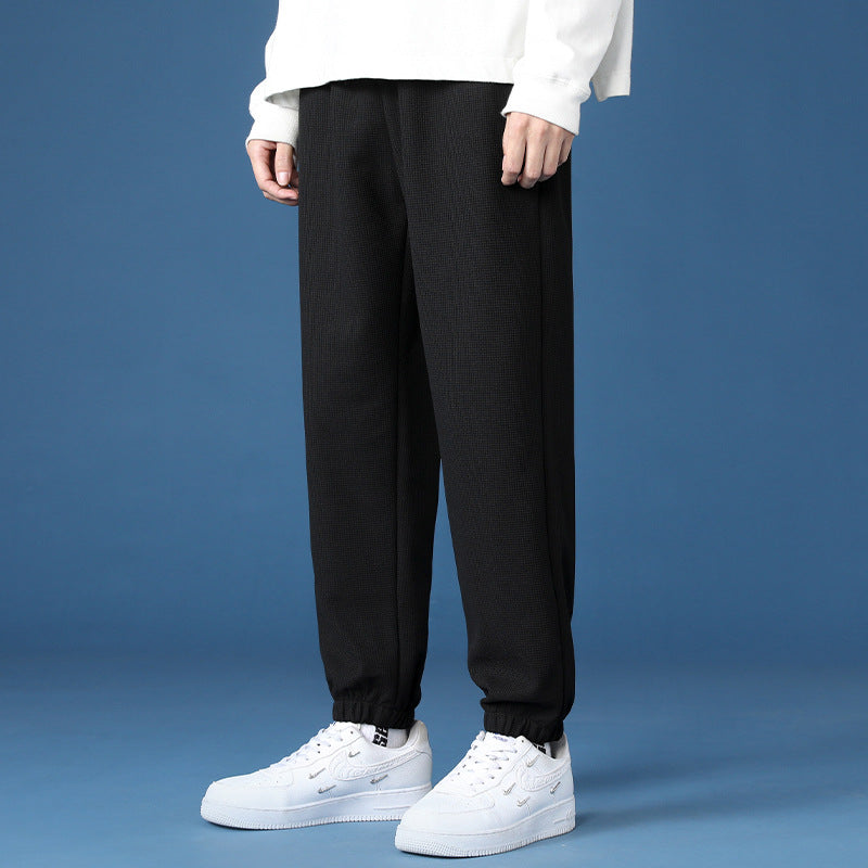 Grey Sweatpants Autumn and Winter Solid Color Loose Trendy Outdoor Casual Men's Pants
