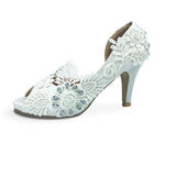 Low Heel Wedding Shoes Satin Large Size Wedding Shoes Bridal Shoes