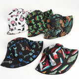 Bucket Hat Fishing Cap Cotton Print Fisherman Hat Animal Print Hat Men and Women Fashion