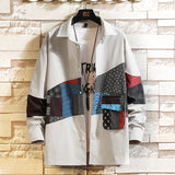 Men's Jackets Autumn Stitching Shirt Men's Loose Shirt
