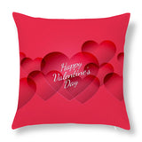 Valentine's Day Pillow Covers 4 Piece Random Styles Together, Love Heart Peach Skin Fabric Valentine's Day Pillow Cover Car Office Sofa Cushion