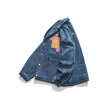 Men Denim Jackets Autumn Denim Splicing Coat