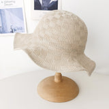 Women Bucket Hat Bucket Hat Sunshade Woven Straw Hat
