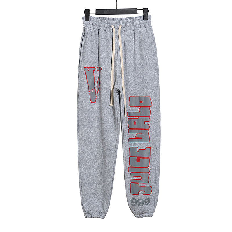 Vlone Pant Hip Hop Large V Printed Men'S And Women'S Sweatpants Trousers