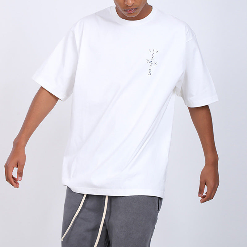 Rave Outfits Men T Shirt round Neck Short Sleeve Fashion Print