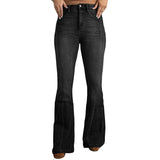 Gloria Vanderbilt Jeans Solid Color Wide Trousers Bootcut Trousers Slim Fit