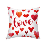 Valentine's Day Pillow Covers 4 Piece Random Styles Together, Printed Couple Love Love Heart Flowers Back Cushion