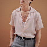 Rave Outfits Men T Shirt Drape Solid Color Shirt
