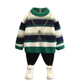 Toddler Boys Sweater Boys' Sweater Striped Sweater Spring and Autumn