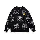 Crew Neck Sweatshirts for Men Men's Autumn Cartoon Full Printed round Neck Sweater Casual All-Matching Tops