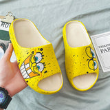Mens Slide Summer Slippers Men'S Shoes Sesame Street Graffiti Casual Slippers