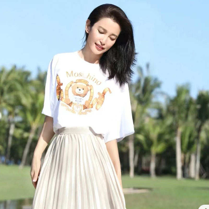 Moschino T Shirt Loose Round Neck T-Shirt