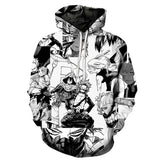 Anime Hoddies My Hero Academia Series 3D Sweater Printed Pullover Zipper Hooded Sweatshirt