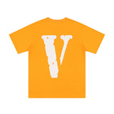 Vlone T Shirt T-Shirt Summer Large V Printed Loose Casual Short Sleeve