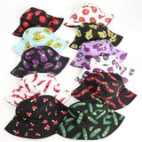 Bucket Hat Fishing Cap Cotton Print Fisherman Hat Printing Men and Women Outdoor Leisure