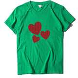 Valentine's Day T Shirt Large Size T-shirt Short Sleeve Red Heart Printing Summer