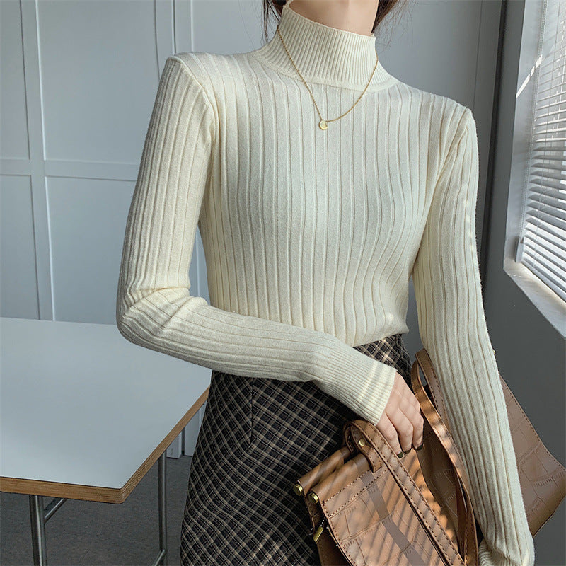 Gloria Vanderbilt Inner Mid-Collar Tight Fashionable Sweater Top Mock Neck Sweater