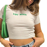Vintage Y2g Shirts Summer Short-Sleeved Women's Top