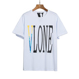 Vlone T Shirt Printed Large V Men And Women Couple Loose Casual Short Sleeve T-Shirt
