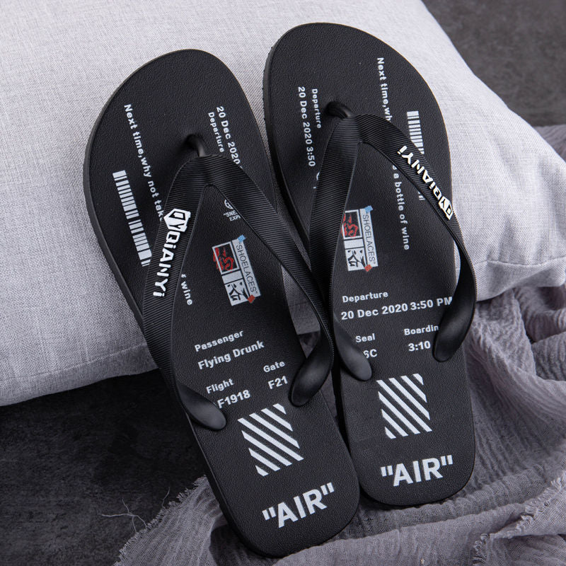 Men Slippers Non Slip Shoes Indoor Outdoor Summer Cool Outdoor Beach Fashionable Men's Shoes