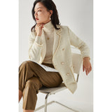 Gloria Vanderbilt Lapel Large Patch Pocket Small Suit Short Jacket