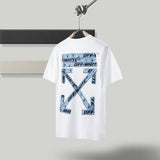 Off White T Shirt Ow Men'S And Women'S Short Sleeve Tshirt Cotton Back Arrow Round Neck Loose Owt