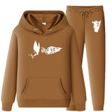 Vlone Hoodie & Pants 2 Piece Set Hooded Suits Men'S Casual