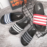 Men's Flip Flops Men Slides Comfort Slides Sandal Summer Stripes Outdoor Beach Fashion Slippers Men