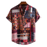 Camp Collar Shirt Loose Plaid Lapel Shirt
