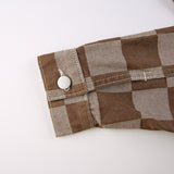 Julia Fox Low Rise Jeans Slim Fit Casual Brown Plaid