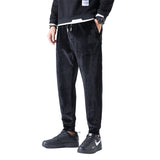 Grey Sweatpants Corduroy Pants Men's Loose Tappered Casual Pants Autumn and Winter