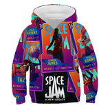 Children Hoodie Space Jam  Jordan Anime Personality Children's Sweater
